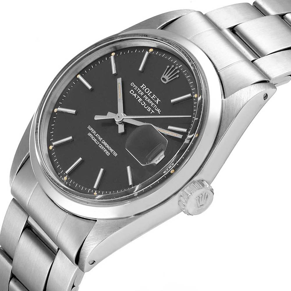 

Rolex Grey Stainless Steel Datejust Vintage 1600 Men's Wristwatch 36 MM