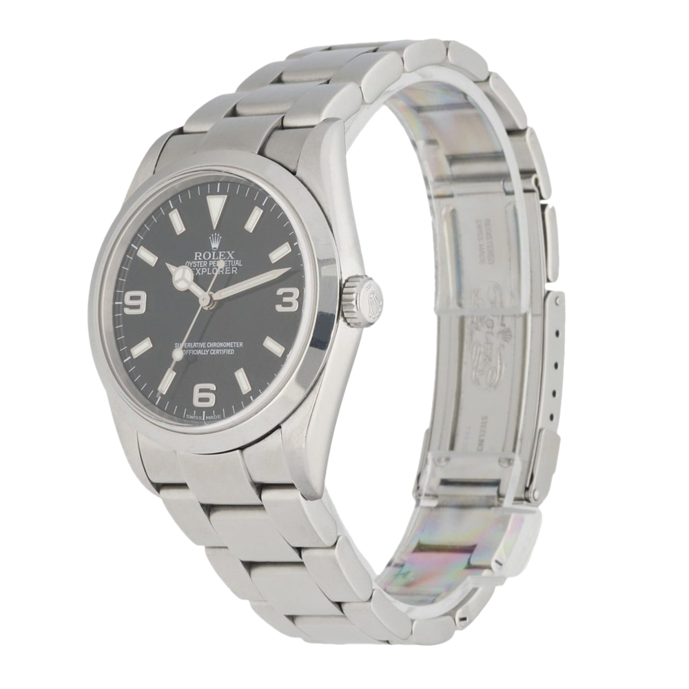 

Rolex Black Stainless Steel Explorer 114270 Men's Wristwatch