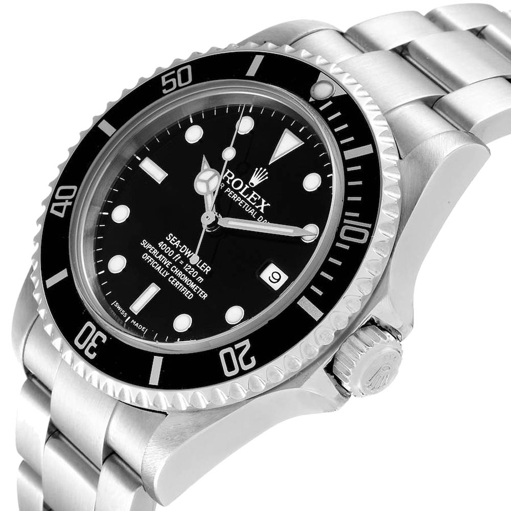 

Rolex Black Stainless Steel Seadweller 4000 16600 Men's Wristwatch 40 MM