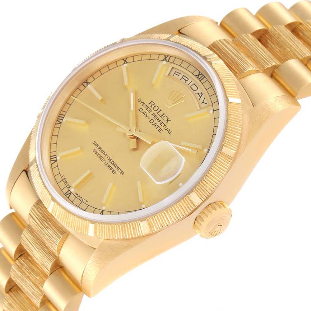 

Rolex Champagne 18K Yellow Gold Day-Date President 18248 Men's Wristwatch