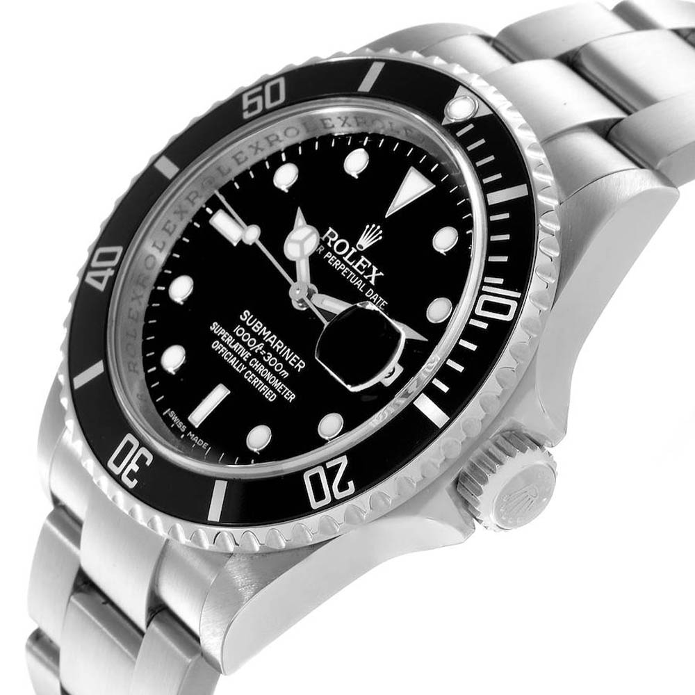 

Rolex Black Stainless Steel Submariner 16610 Men's Wristwatch 40 MM