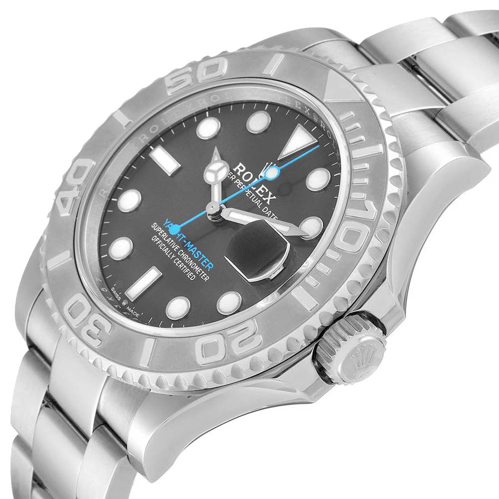 

Rolex Rhodium Stainless Steel Platinum Yachtmaster 126622 Men's Wristwatch, Grey