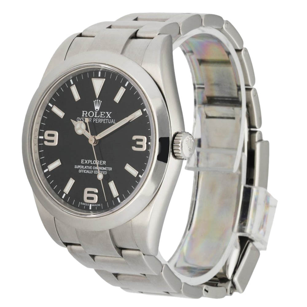

Rolex Black Stainless Steel Explorer 214270 Men's Wristwatch