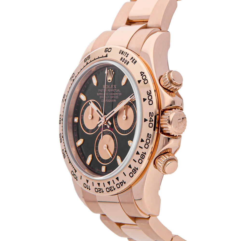 

Rolex Black 18K Rose Gold Cosmograph Daytona 116505 Men's Wristwatch