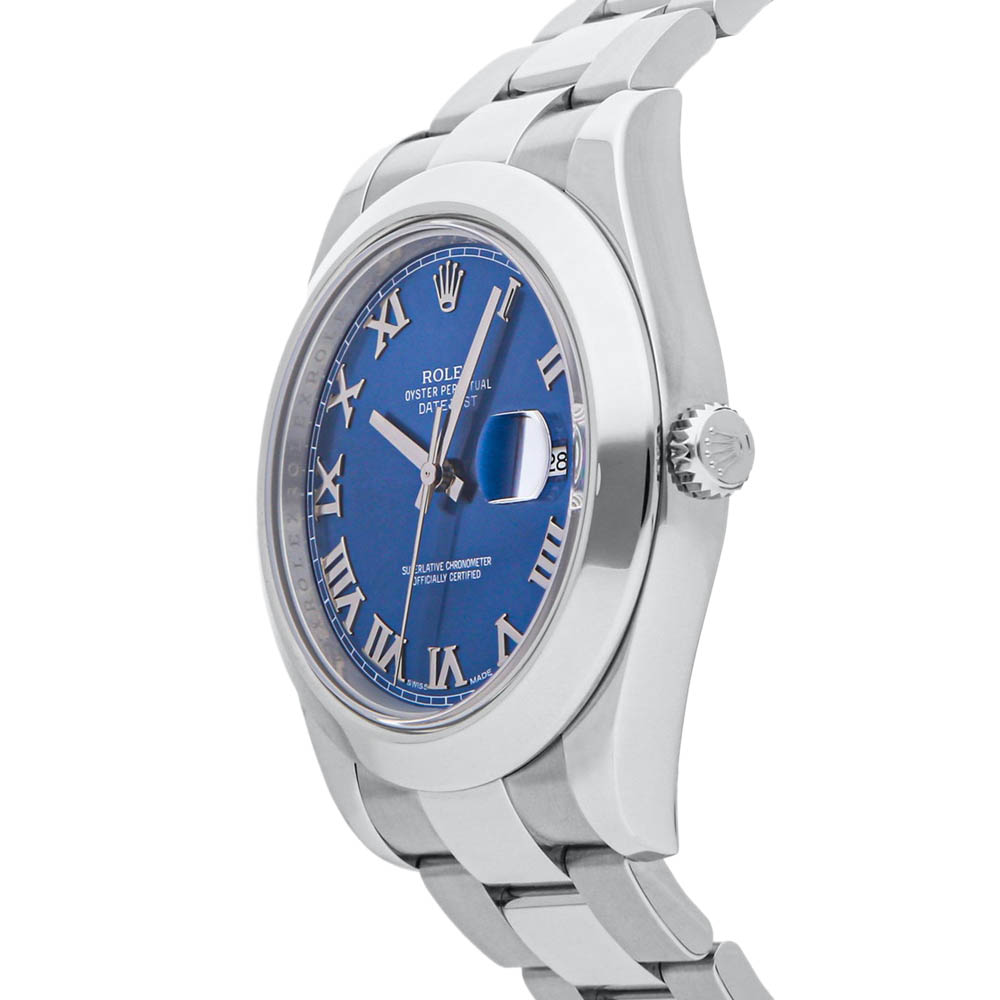

Rolex Blue Stainless Steel Datejust II 116300 Men's Wristwatch