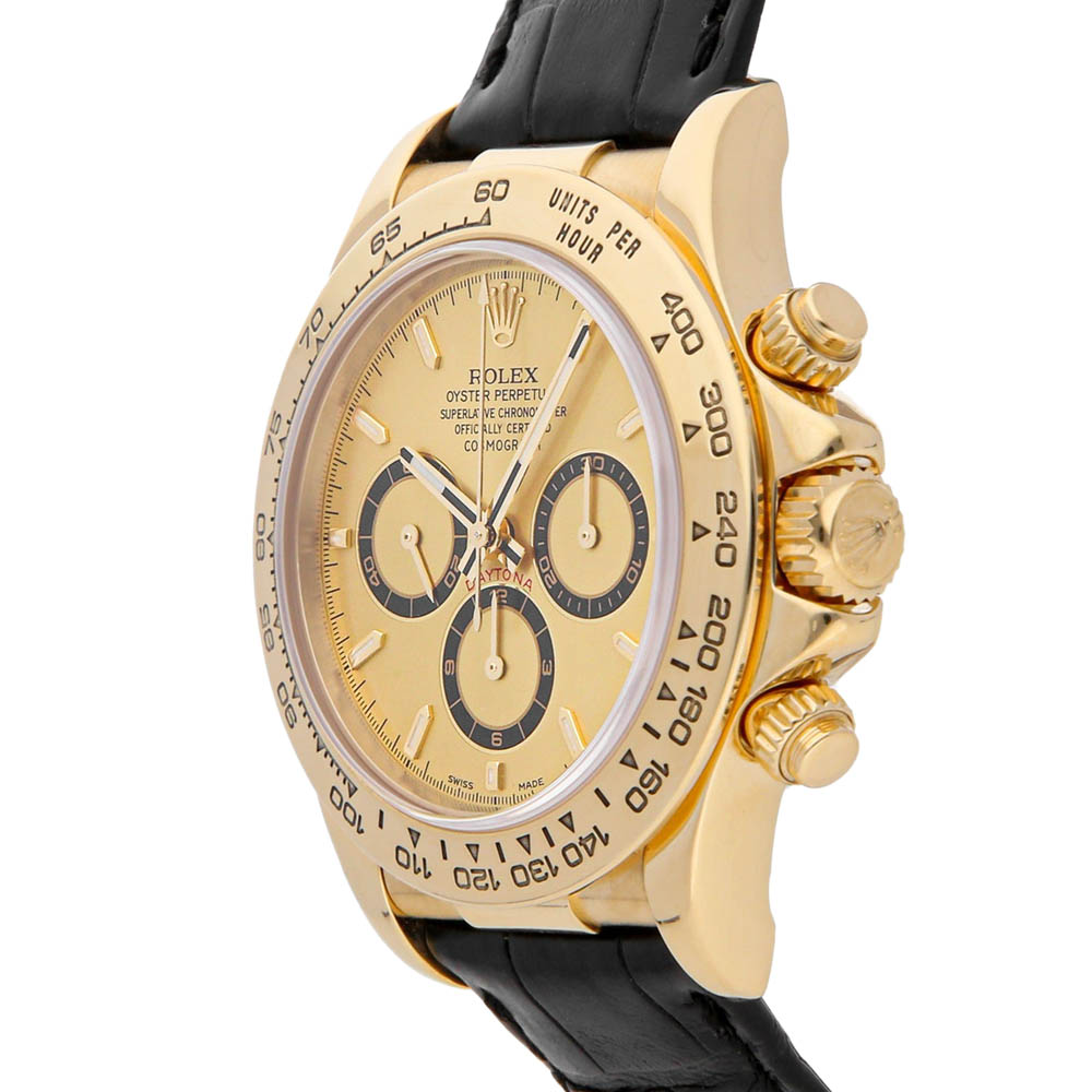 

Rolex Champagne 18K Yellow Gold Cosmograph Daytona 16518 Men's Wristwatch