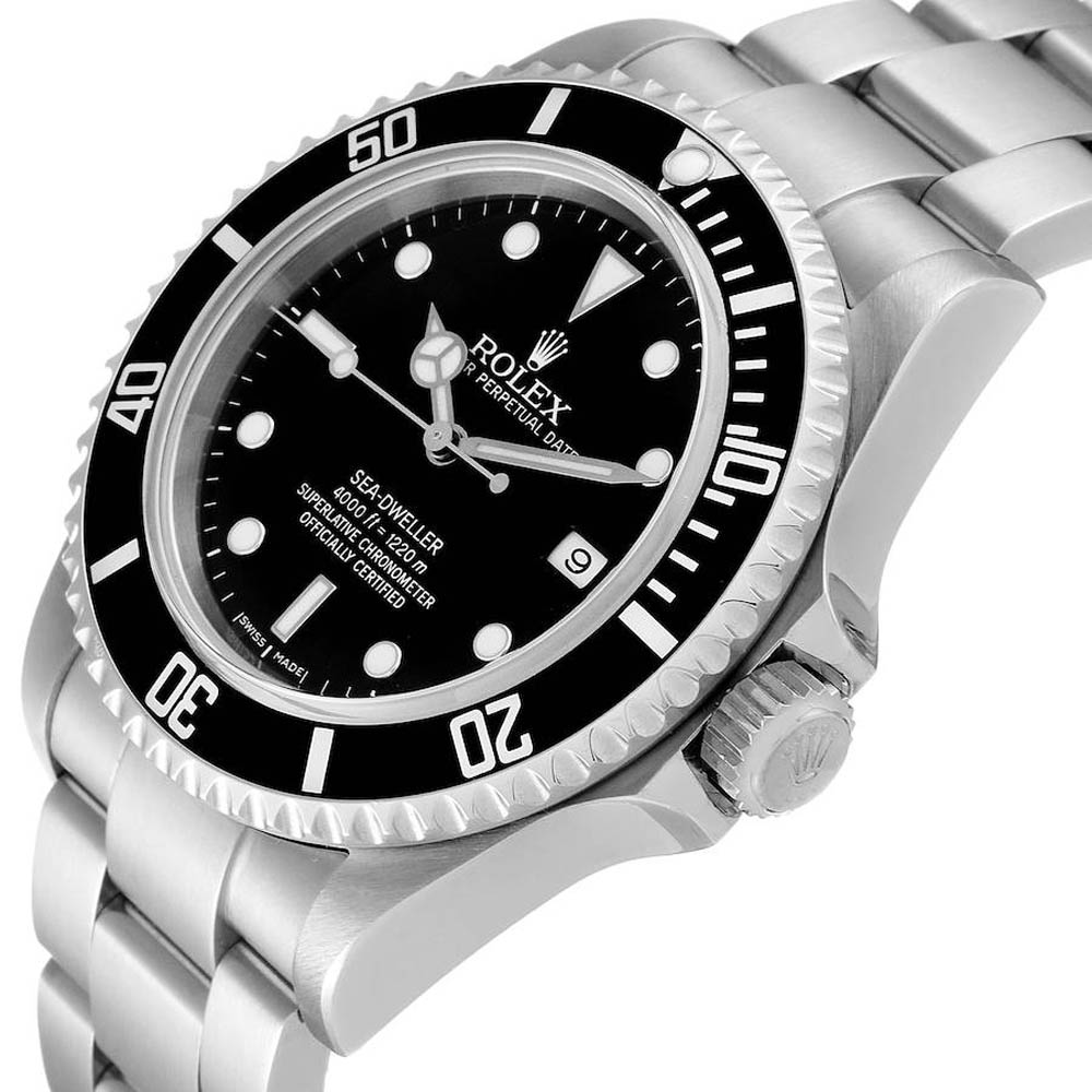 

Rolex Black Stainless Steel Seadweller 4000 16600 Men's Wristwatch 40 MM
