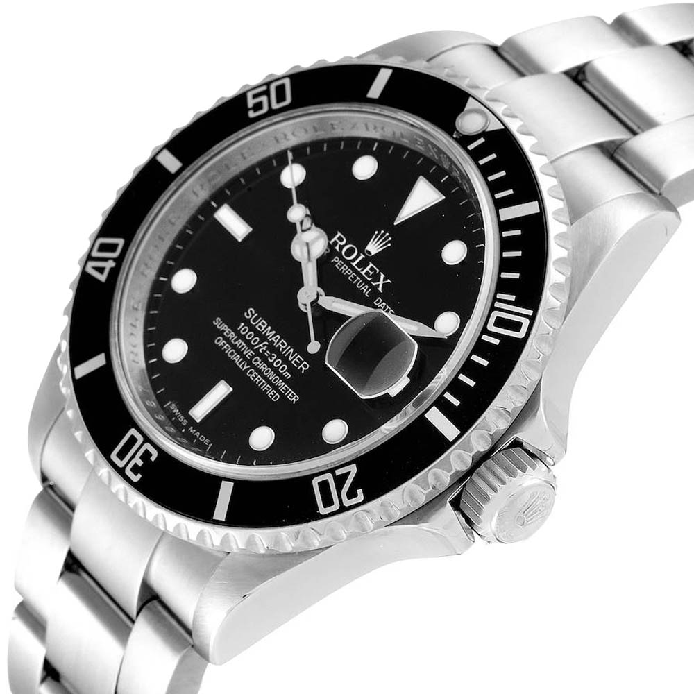 

Rolex Black Stainless Steel Submariner 16610 Men's Wristwatch 40 MM