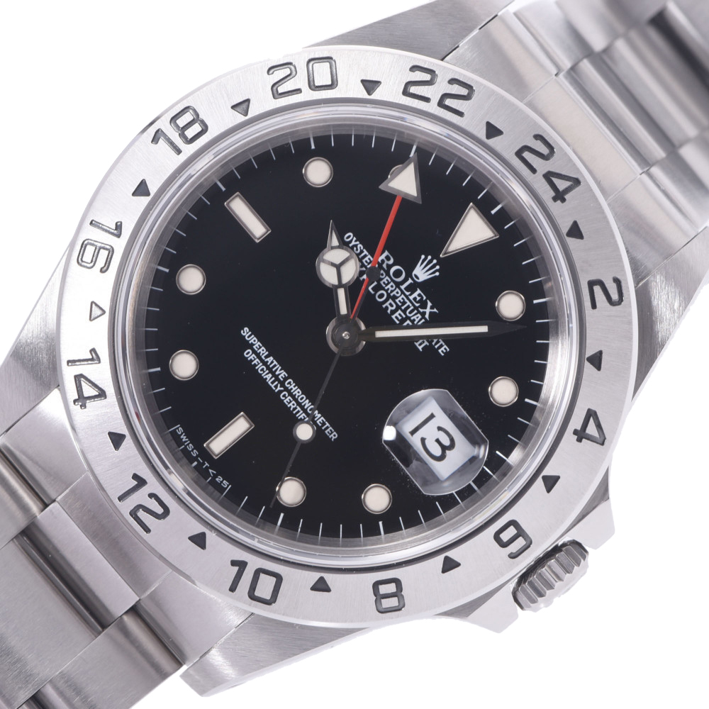

Rolex Black Stainless Steel Explorer II 16570 Automatic Men's Wristwatch 40 MM