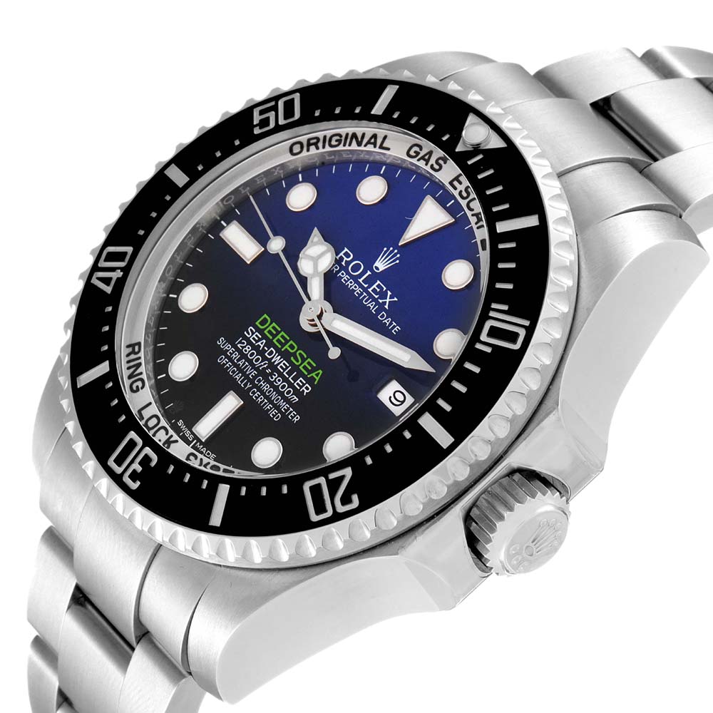 

Rolex Blue Stainless Steel Seadweller Deepsea Cameron D-Blue 116660 Men's Wristwatch 44 MM