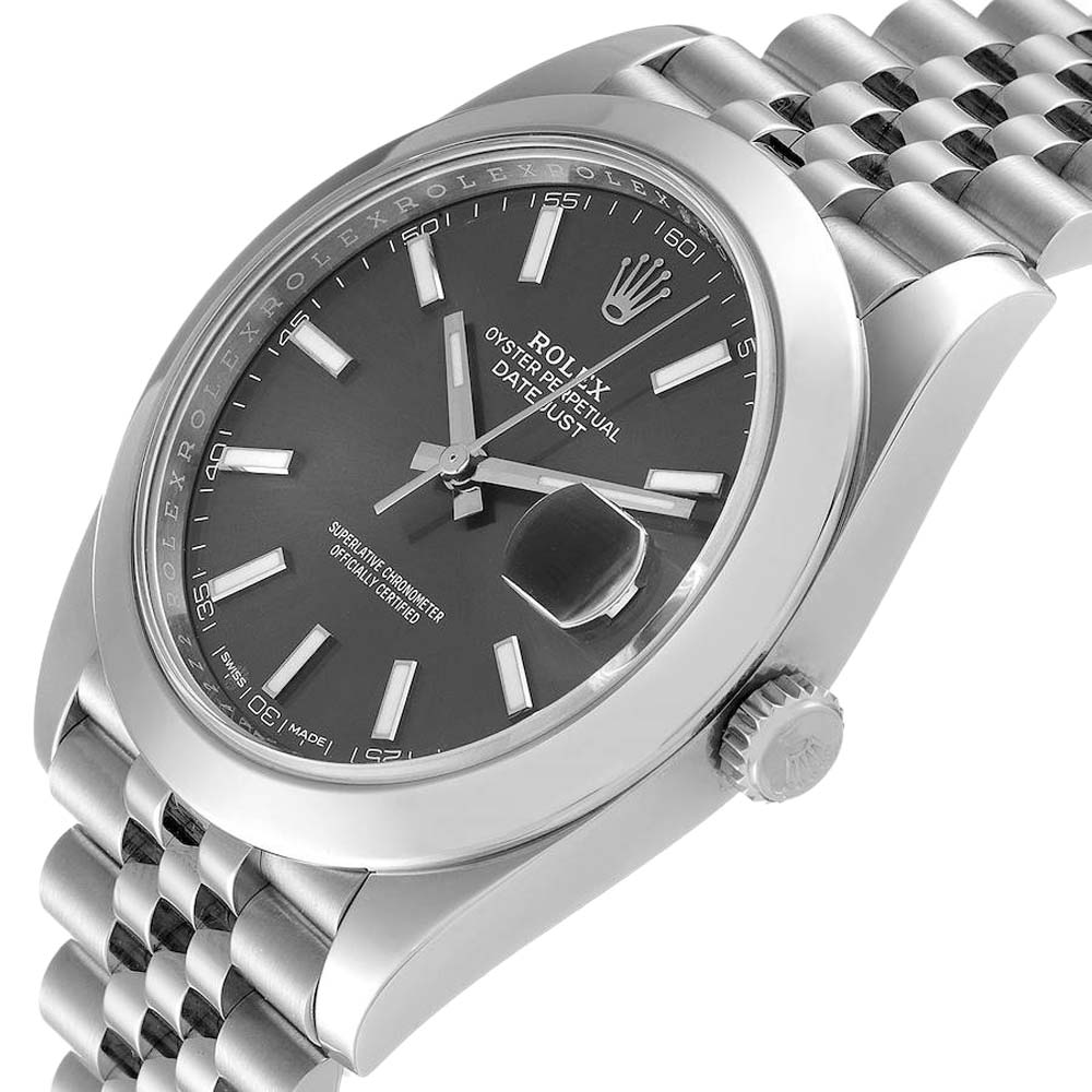 

Rolex Grey Stainless Steel Datejust 126300 Men's Wristwatch 41 MM