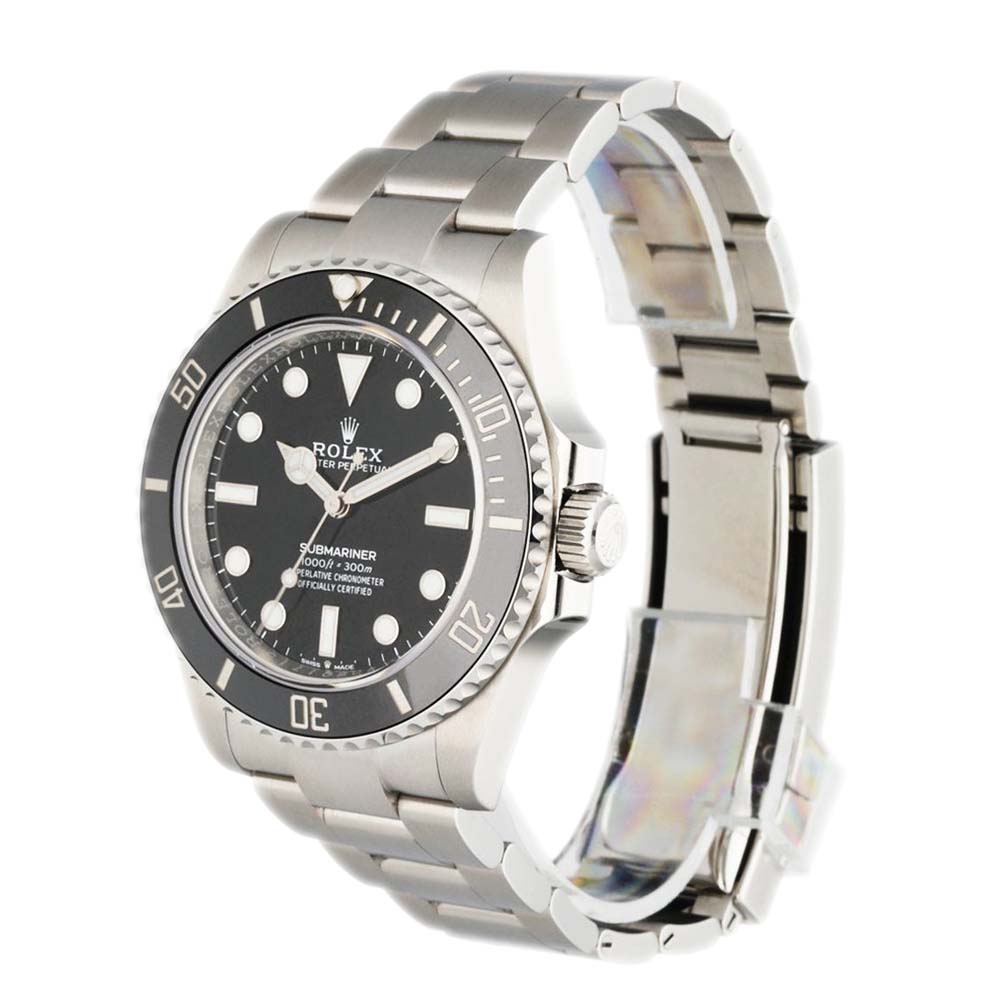 

Rolex Black Stainless Steel Submariner 124060 Men's Wristwatch 41 mm