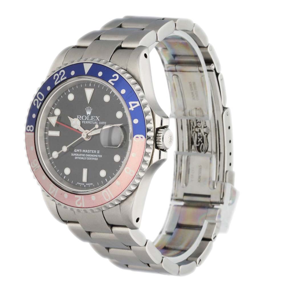 

Rolex Black Stainless Steel GMT-Master II16710 Men's Wristwatch 40 mm