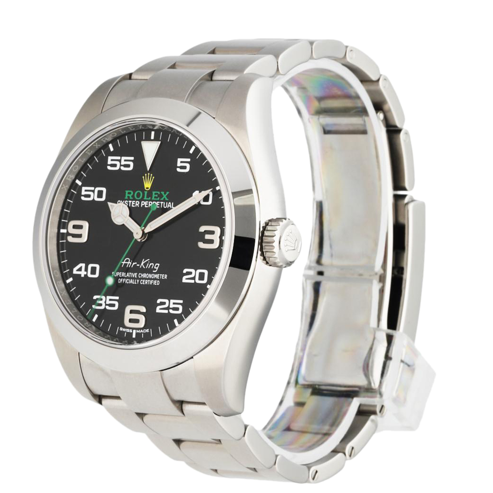

Rolex Black Stainless Steel Air-King 116900 Men's Wristwatch 40 mm