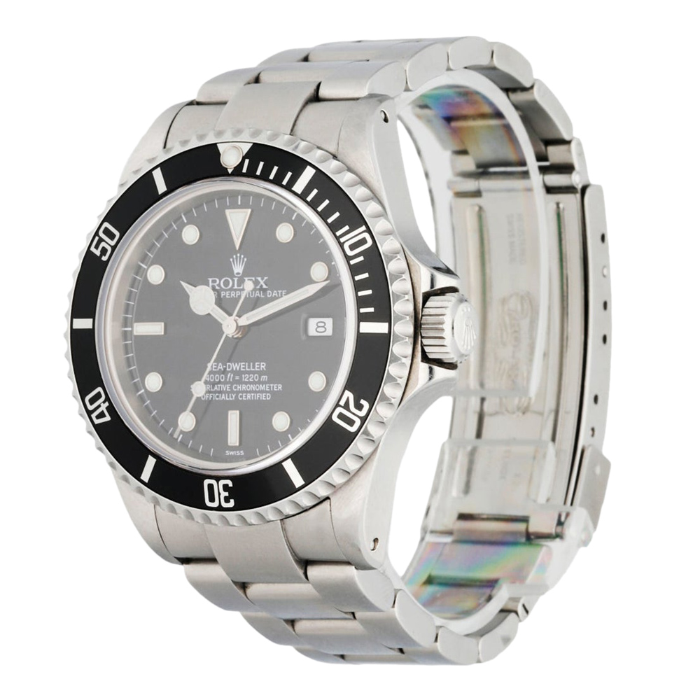 

Rolex Black Stainless Steel Sea-Dweller 16600 Men's Wristwatch 40 mm