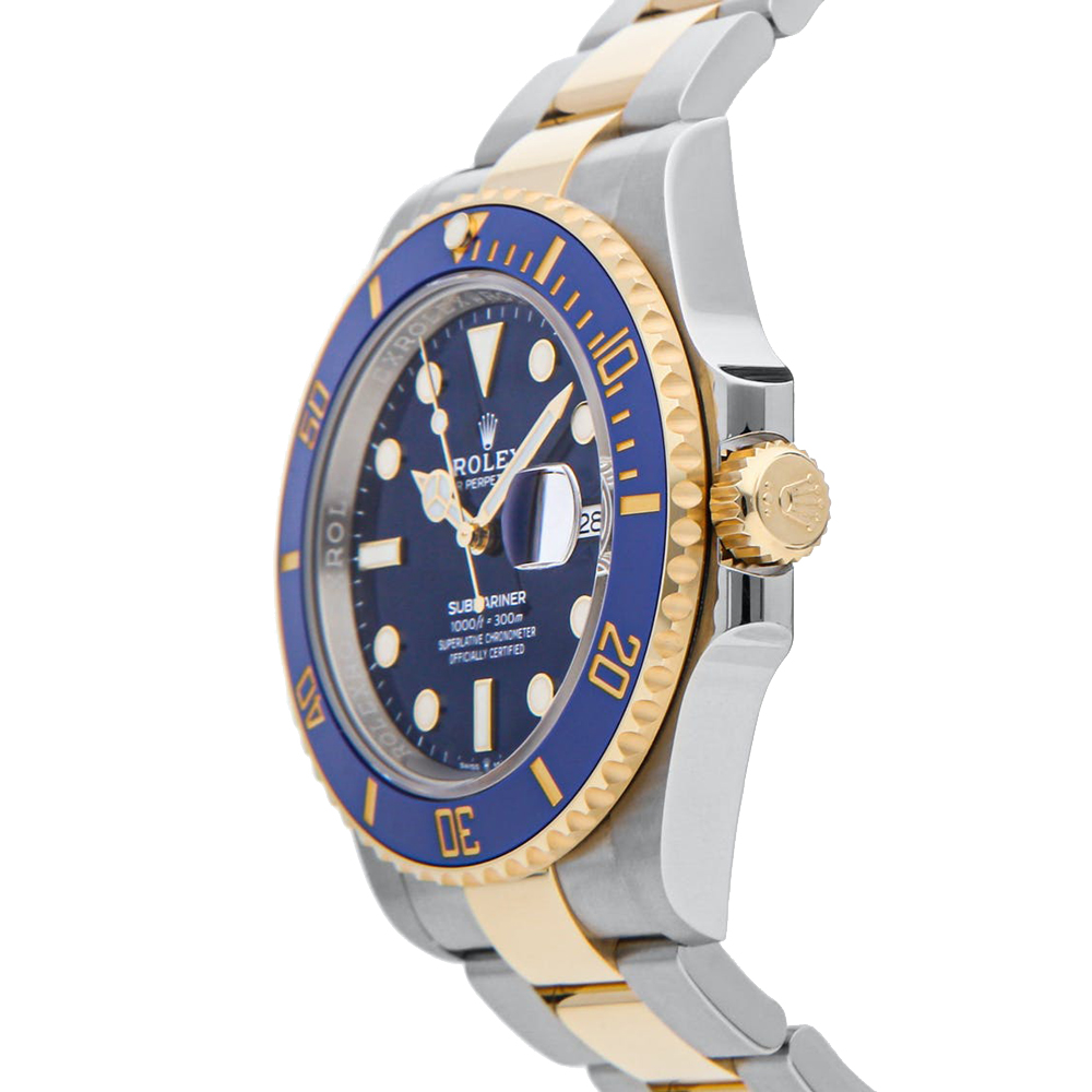 

Rolex Blue 18K Yellow Gold and Stainless Steel Submariner 126613LB Men's Wristwatch 41 mm