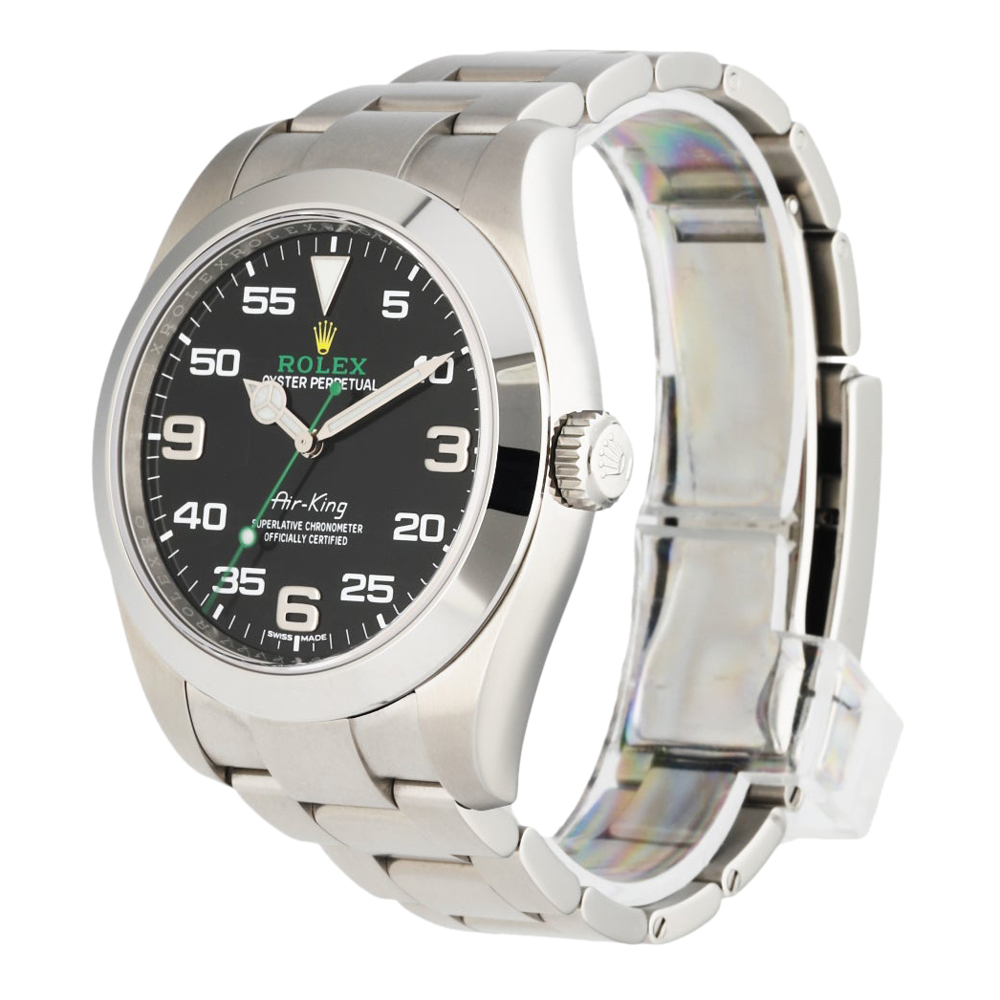 

Rolex Black Stainless Steel Air King 116900 Men's Wristwatch 40 MM