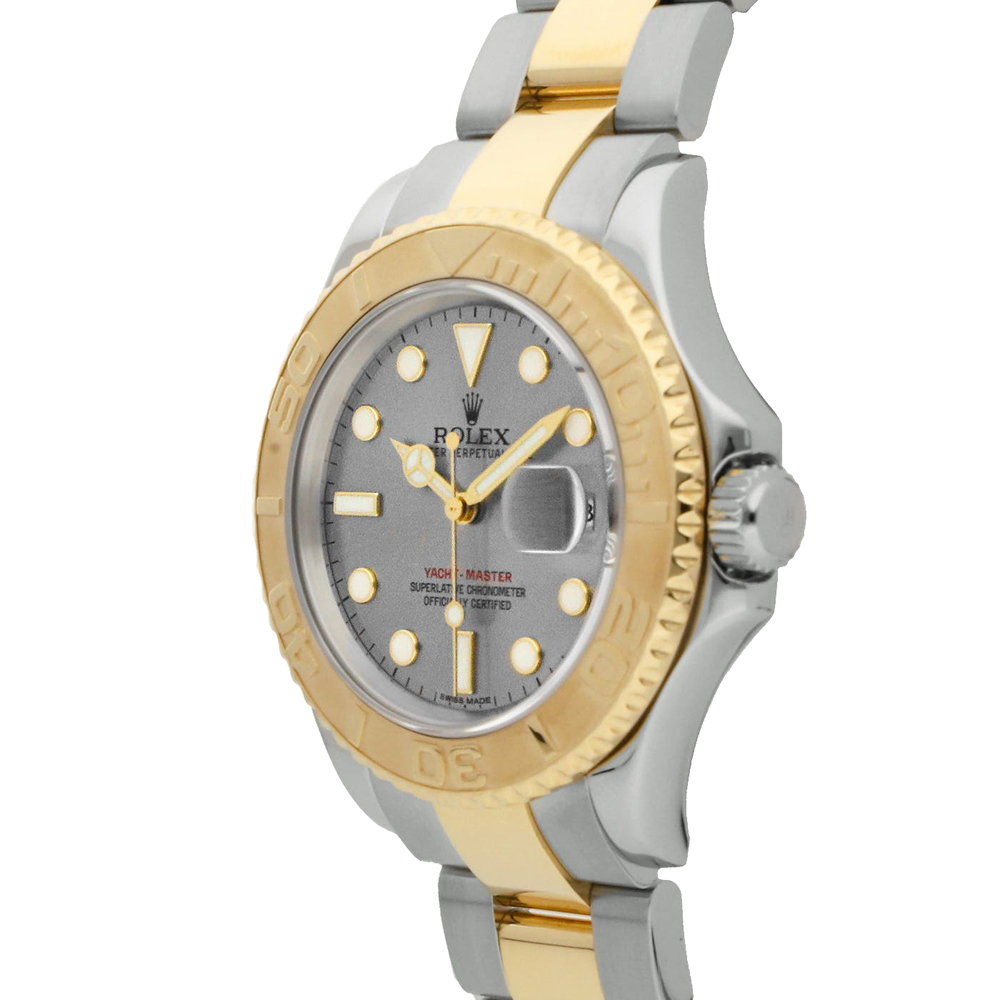 

Rolex Grey 18K Yellow Gold And Stainless Steel Yacht-Master 16623 Men's Wristwatch 40 MM