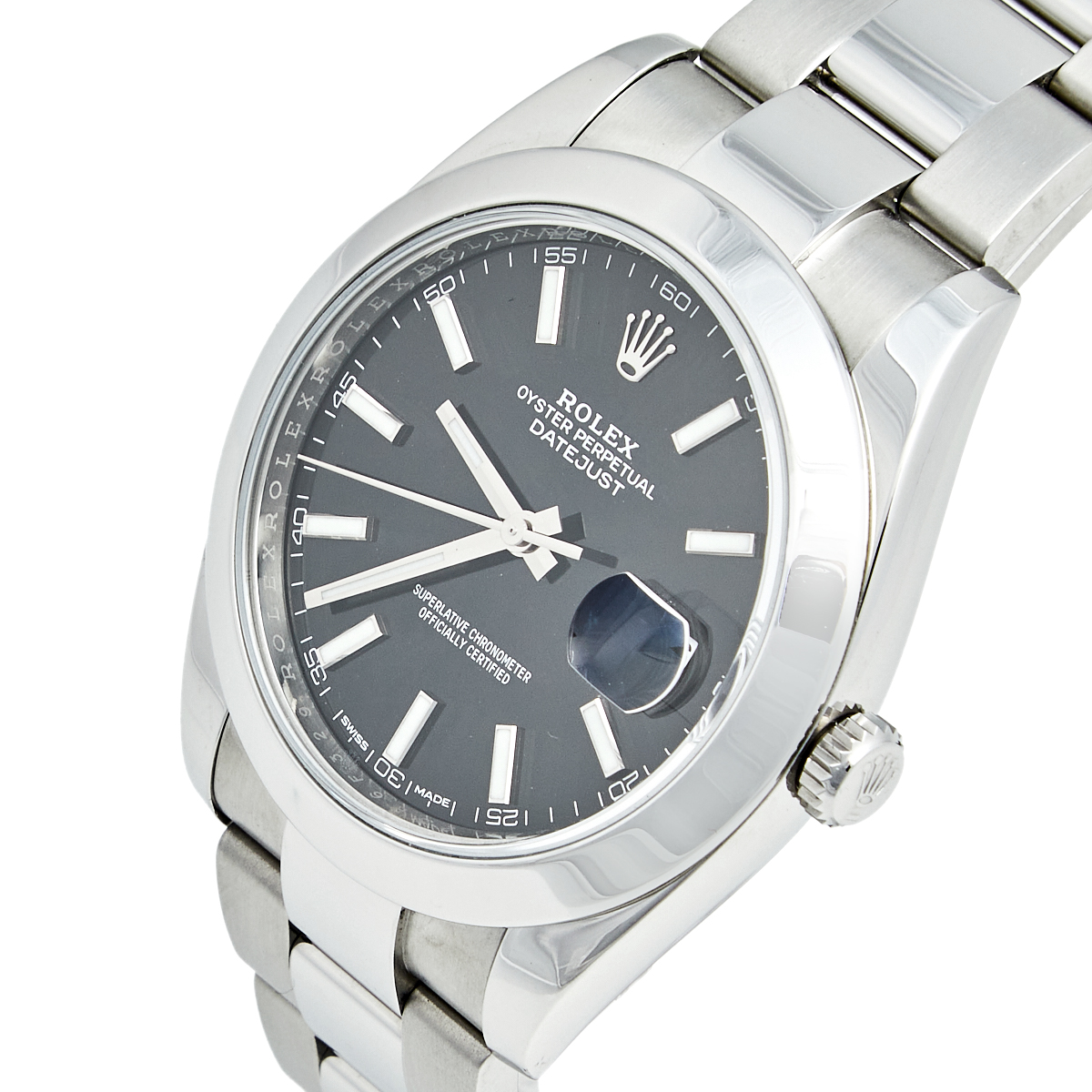 

Rolex Black Stainless Steel Datejust