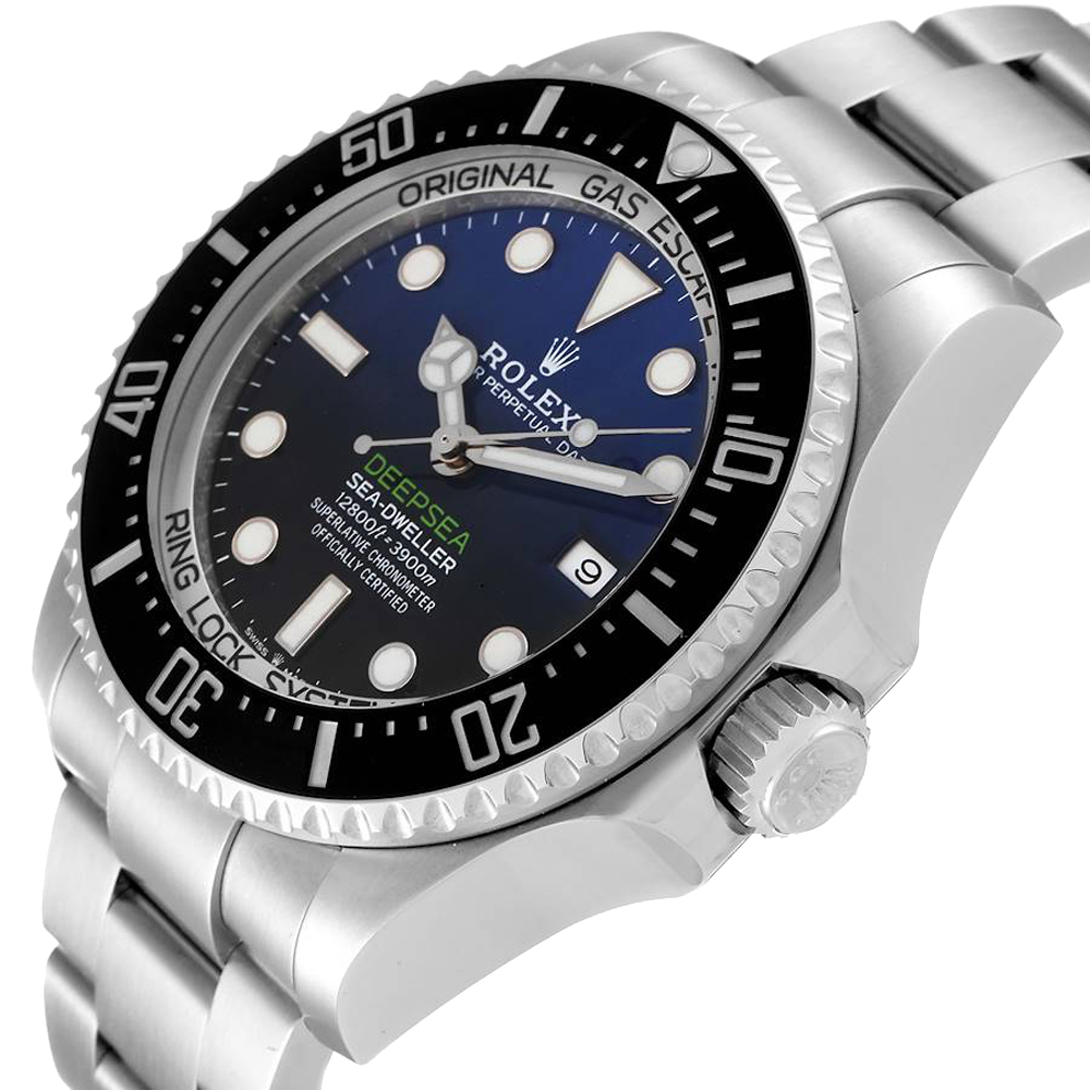 

Rolex Blue Stainless Steel Seadweller Deepsea 126660 Men's Wristwatch 44 MM