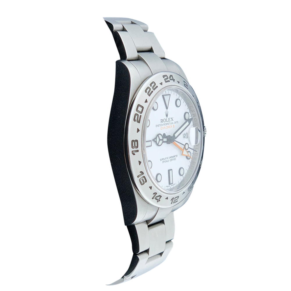 

Rolex White Stainless Steel Explorer II 216570 Men's Wristwatch 42 MM