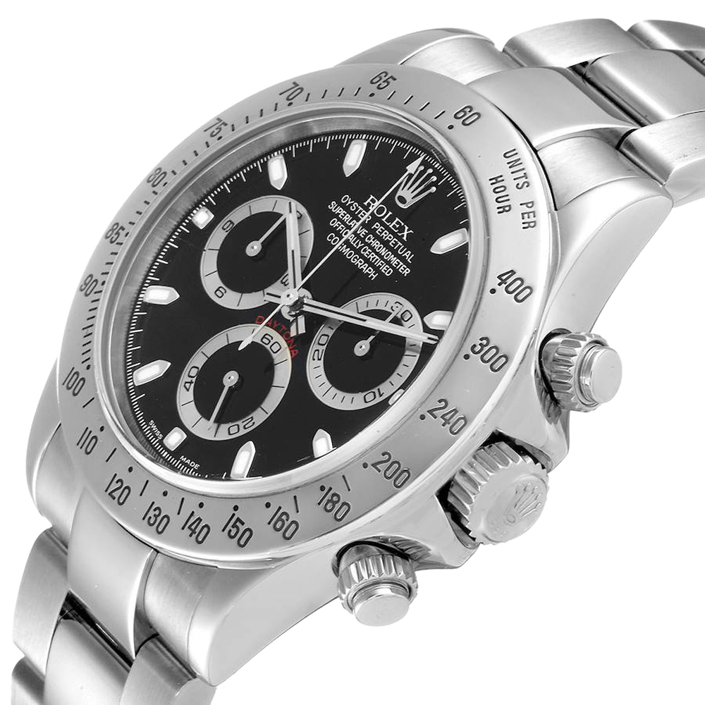 

Rolex Black Stainless Steel Daytona Chronograph 116520 Men's Wristwatch 40 MM