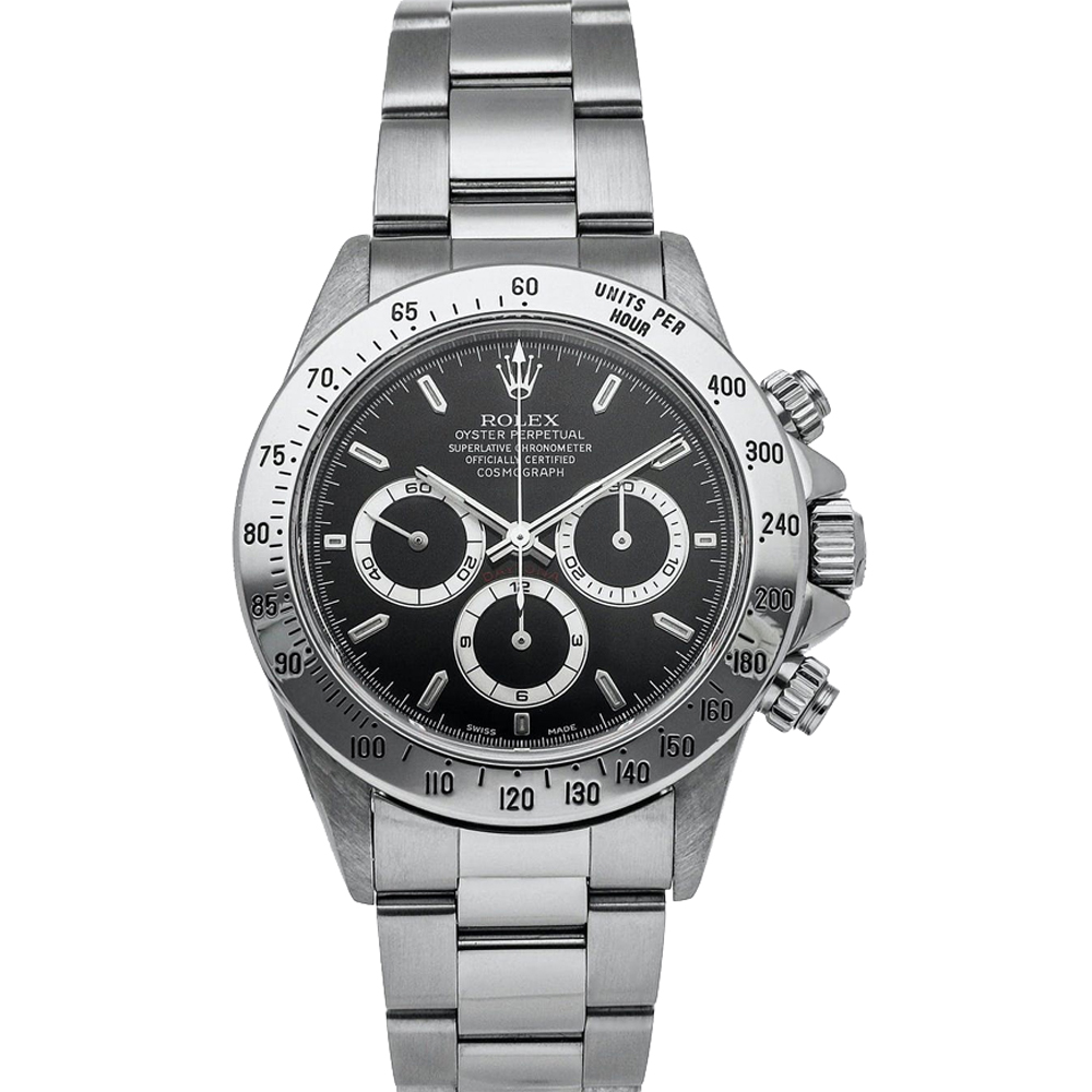 

Rolex Black Stainless Steel Cosmograph Daytona 16520 Men's Wristwatch 40 MM