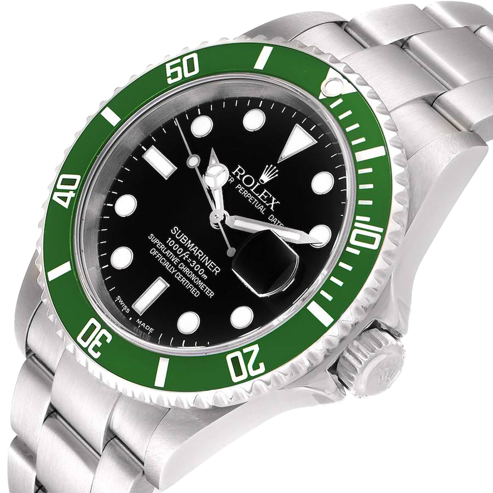 

Rolex Black Stainless Steel Submariner 16610LV Men's Wristwatch 40 MM