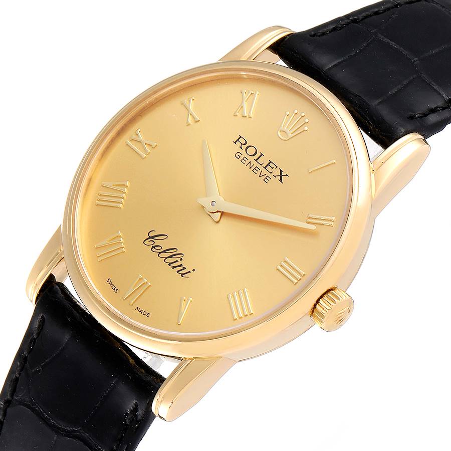 

Rolex Champagne 18k Yellow Gold Cellini Classic 5116 Men's Wristwatch 32 MM