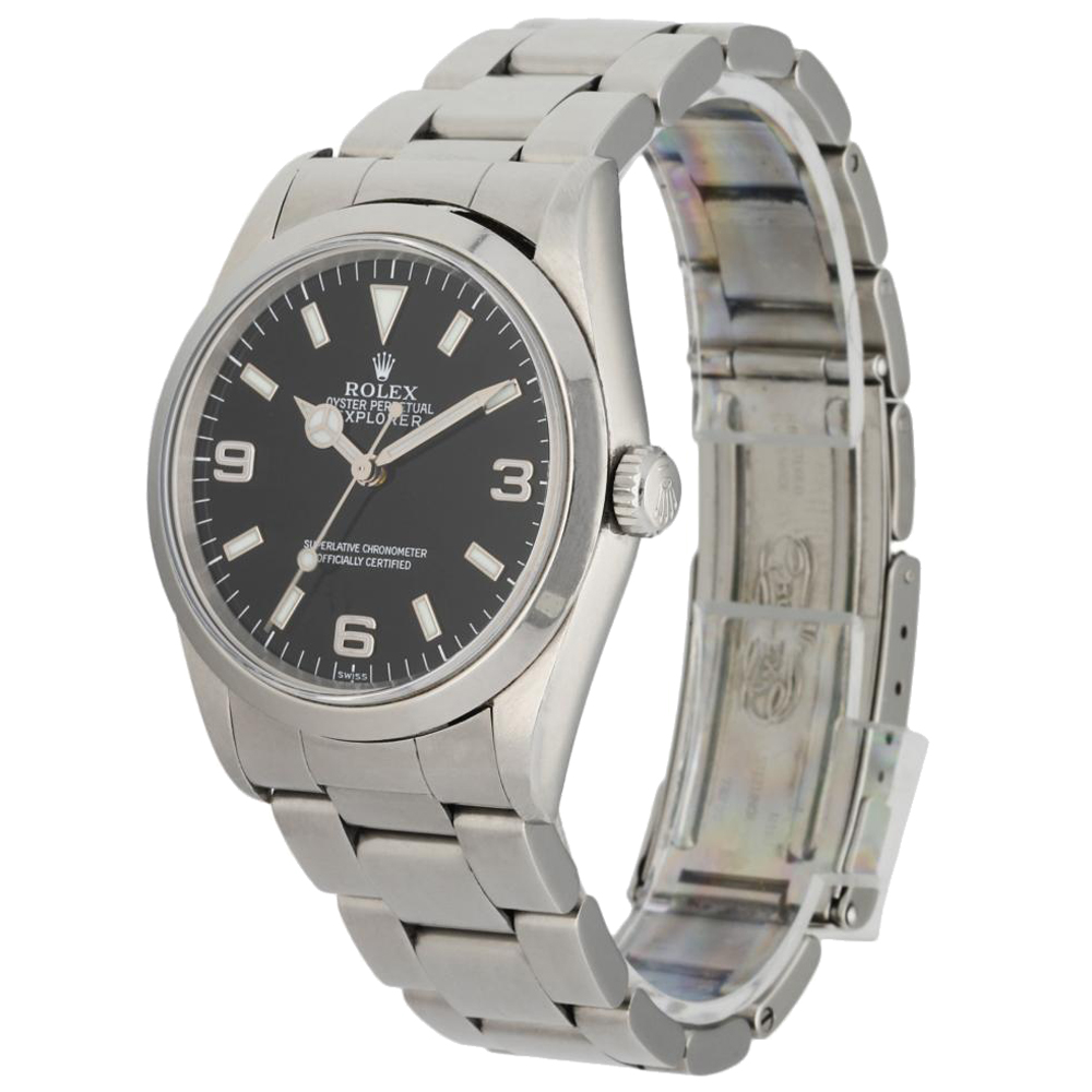 

Rolex Black Stainless Steel Explorer 14270 Men's Wristwatch 36 MM