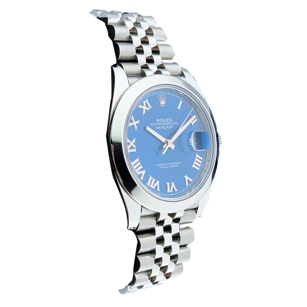 

Rolex Blue Stainless Steel Datejust 126300 Men's Wristwatch 41 MM