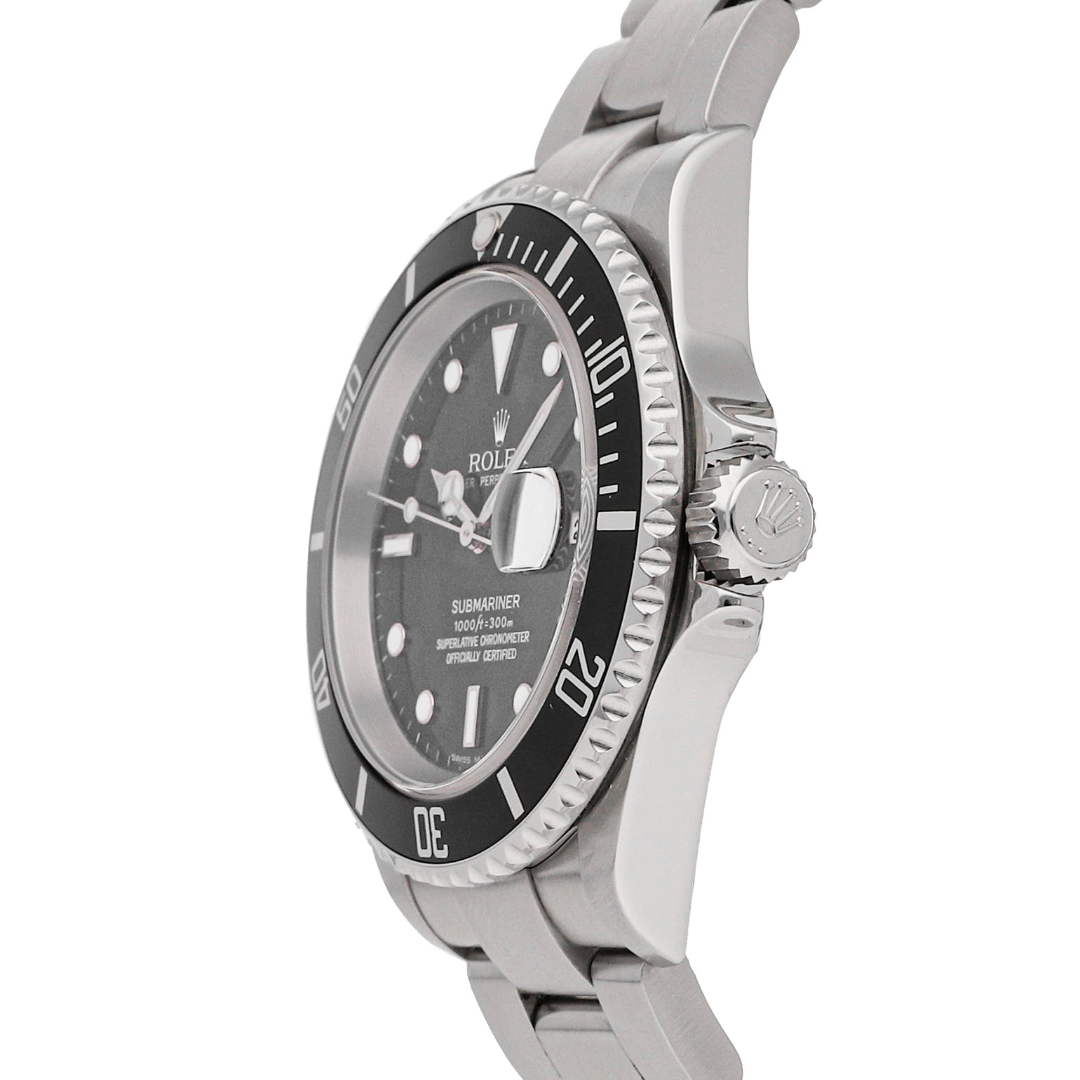 

Rolex Black Stainless Steel Submariner Date 16610 Men's Wristwatch 40 MM