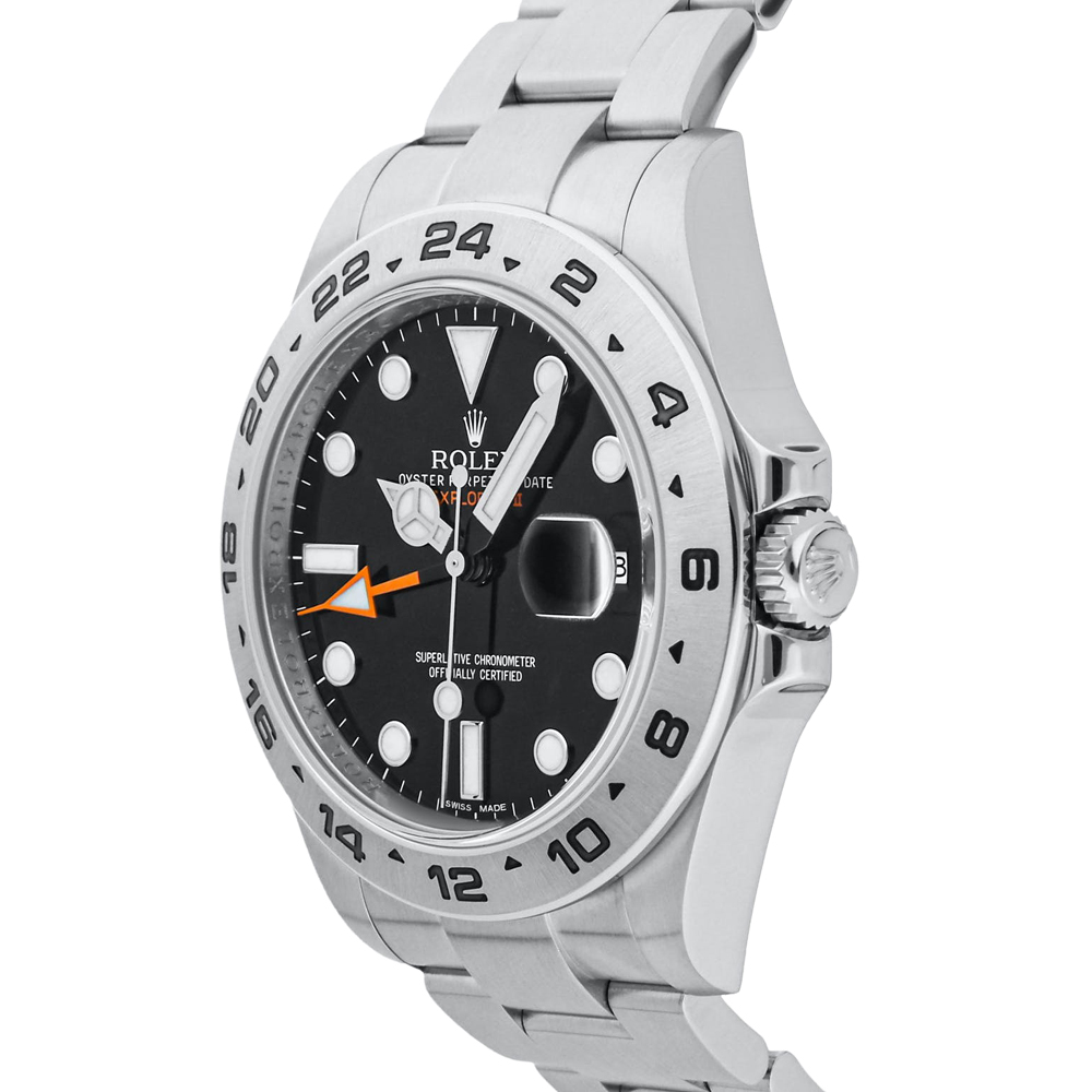 

Rolex Black Stainless Steel Explorer II 216570 Men's Wristwatch 42 MM