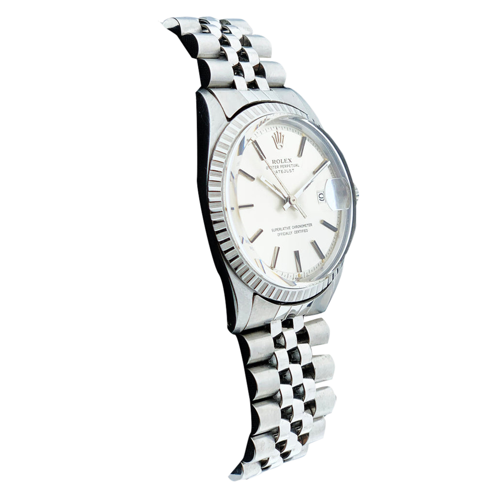 

Rolex Silver Stainless Steel Datejust 16013 Men's Wristwatch 36 mm