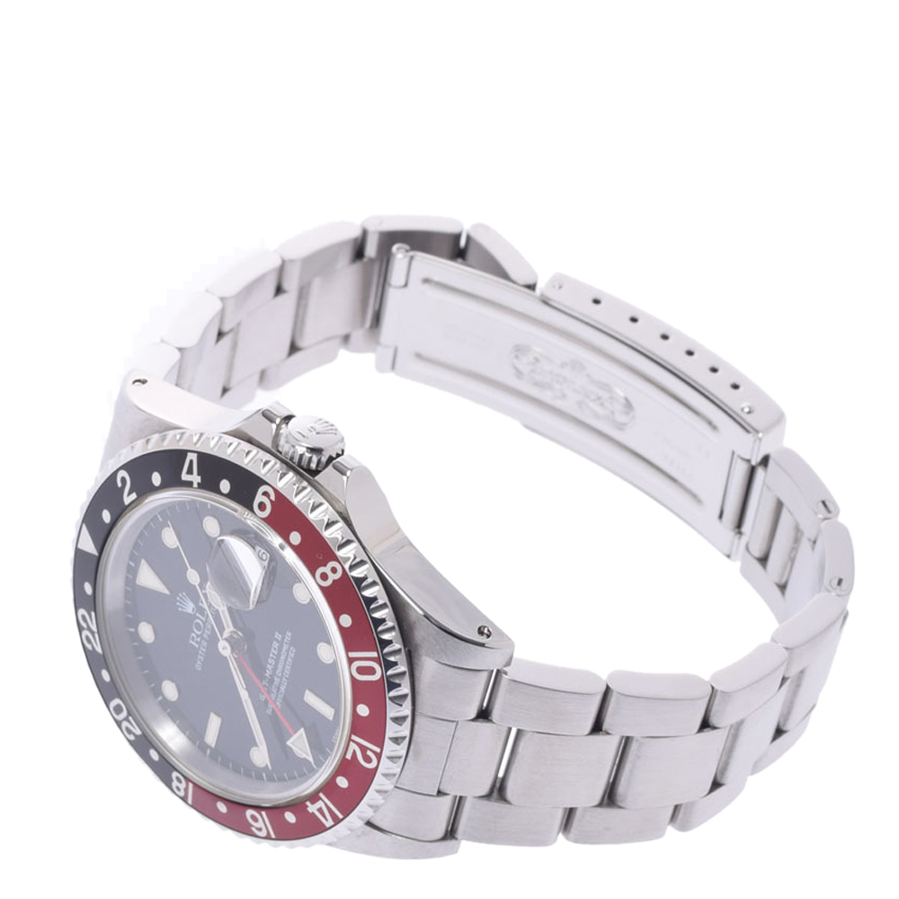 

Rolex Black Stainless Steel GMT-Master II 16710 Men's Wristwatch 40 mm