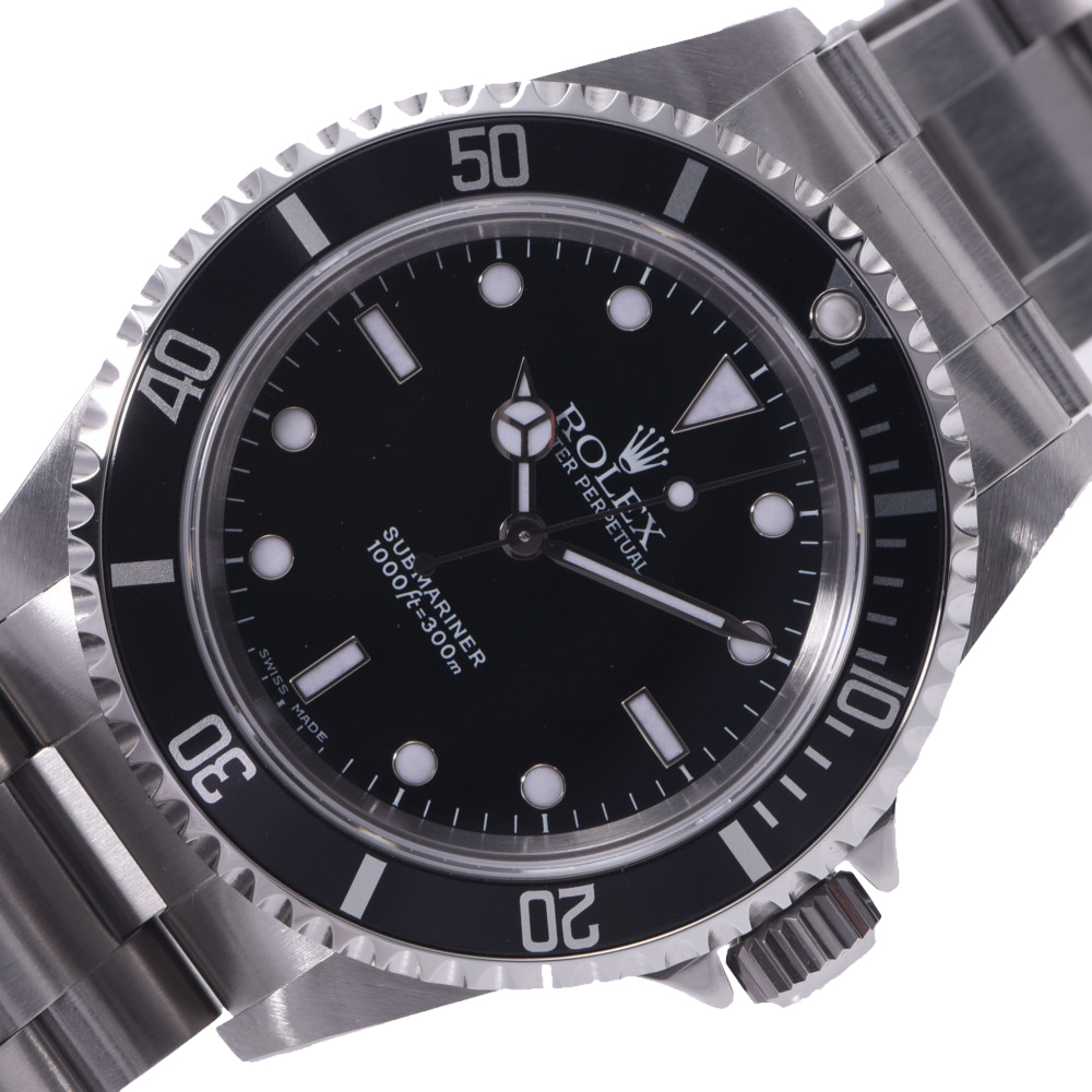 

Rolex Black Stainless Steel Submariner No Date 14060M Men's Wristwatch 40 mm