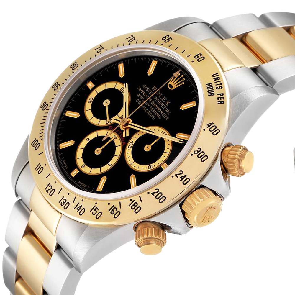 

Rolex Black 18k Yellow Gold And Stainless Steel Cosmograph Daytona 116523 Automatic Men's Wristwatch 40 MM