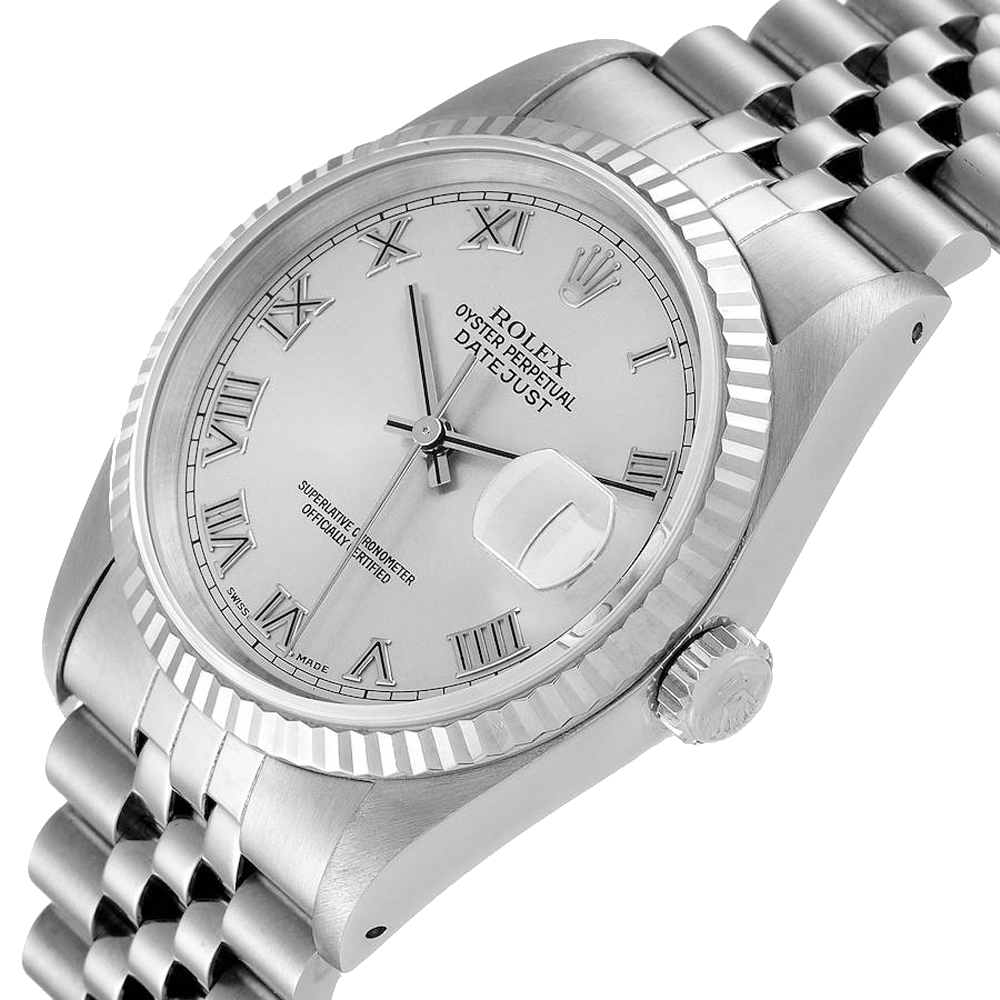 

Rolex Silver Stainless Steel Datejust 16234 Women's Wristwatch 26 MM