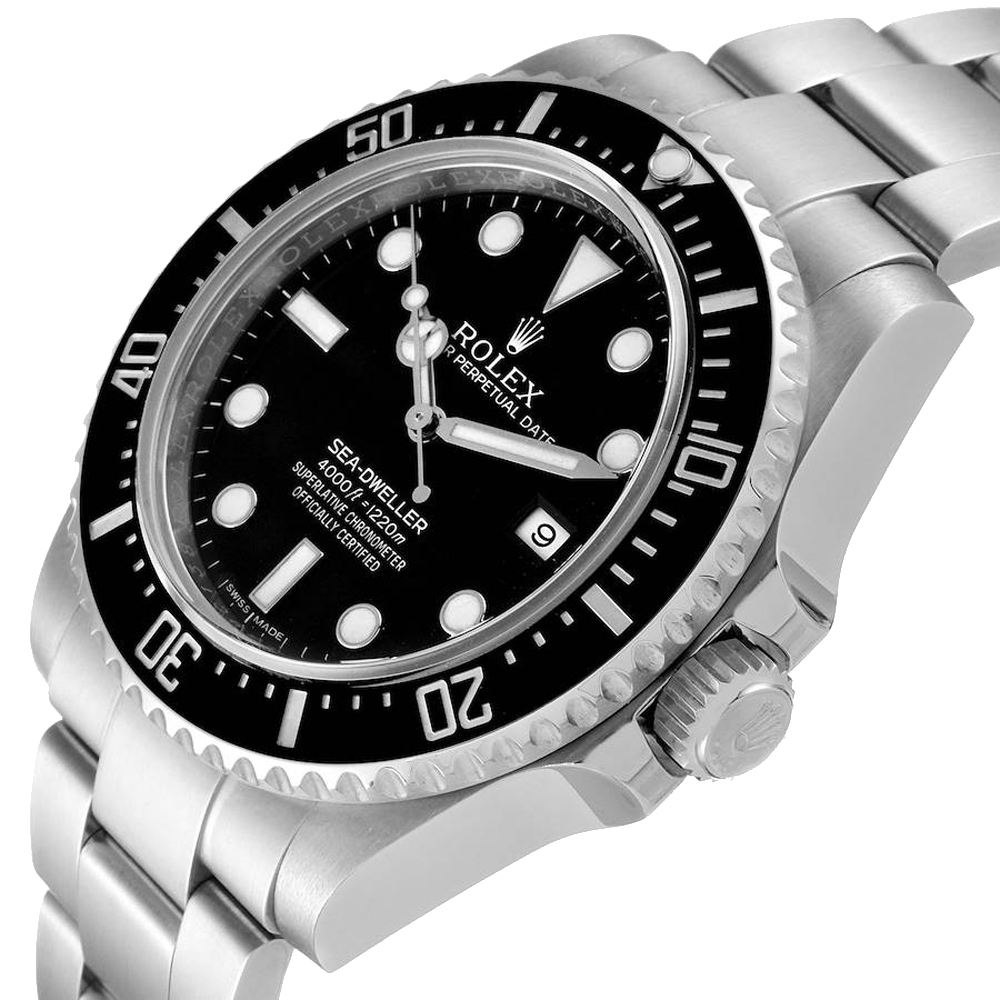 

Rolex Black Stainless Steel Seadweller 4000 Automatic 116600 Men's Wristwatch 40 MM