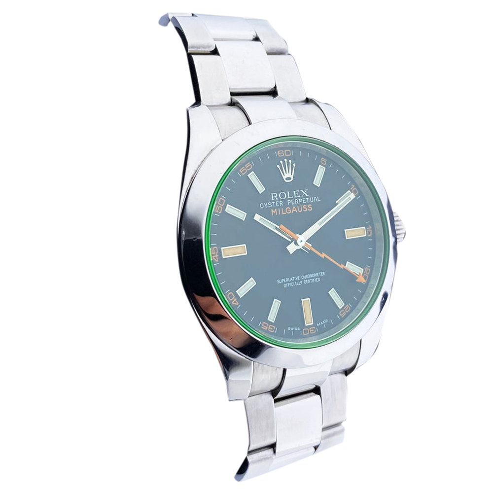 

Rolex Black Stainless Steel Milgauss 116500GV Men's Wristwatch 40 mm