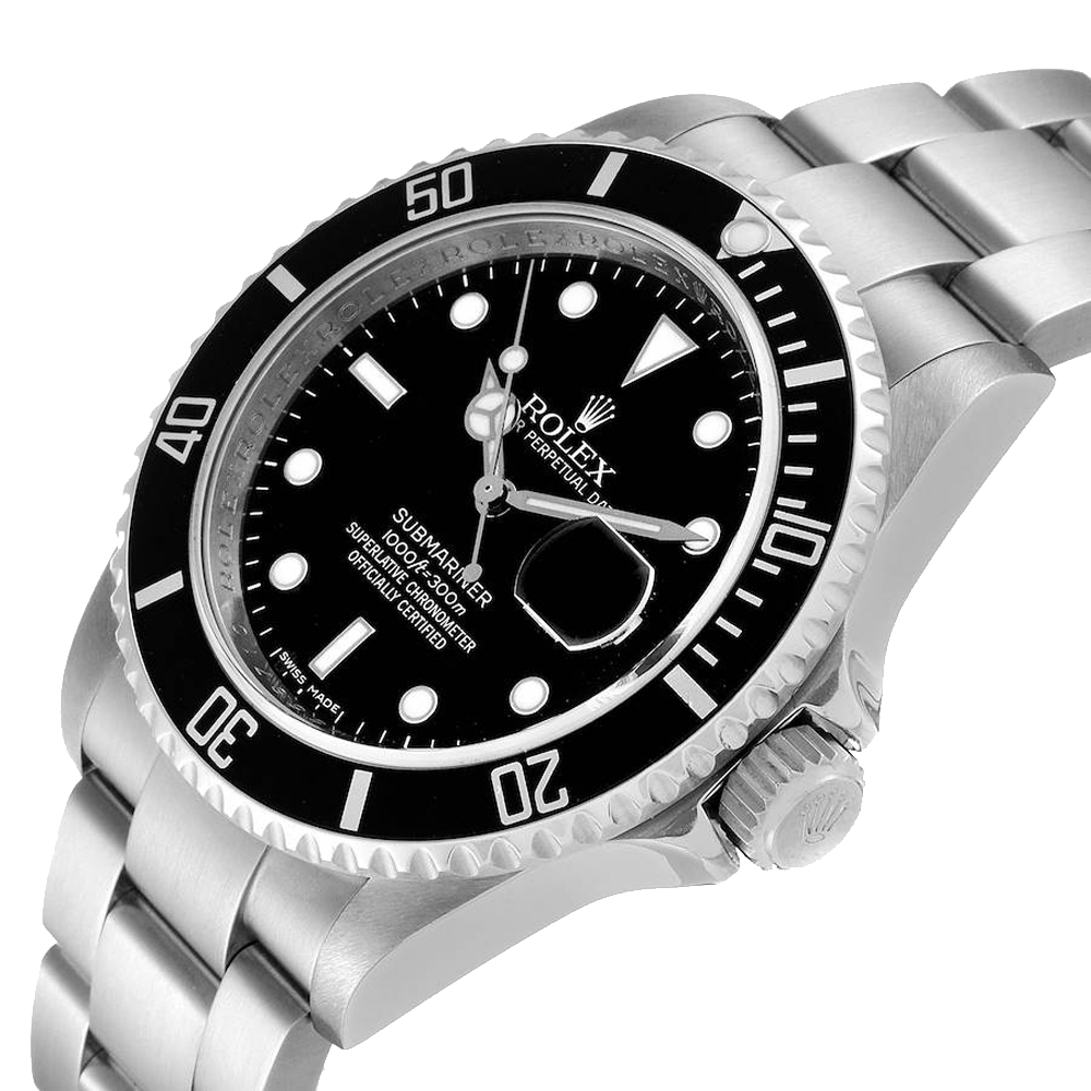 

Rolex Black Stainless Steel Submariner 16610 Men's Wristwatch 40 MM