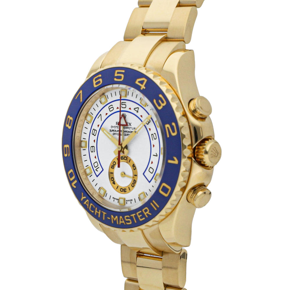 

Rolex White 18K Yellow Gold Yacht-Master II 116688 Men's Wristwatch 44 MM