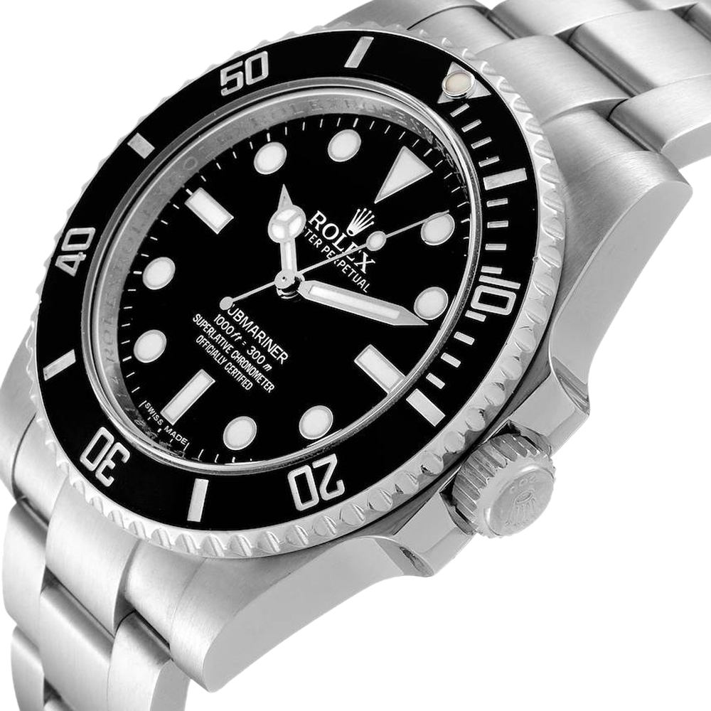 

Rolex Black Stainless Steel Submariner 114060 Men's Wristwatch 40 MM