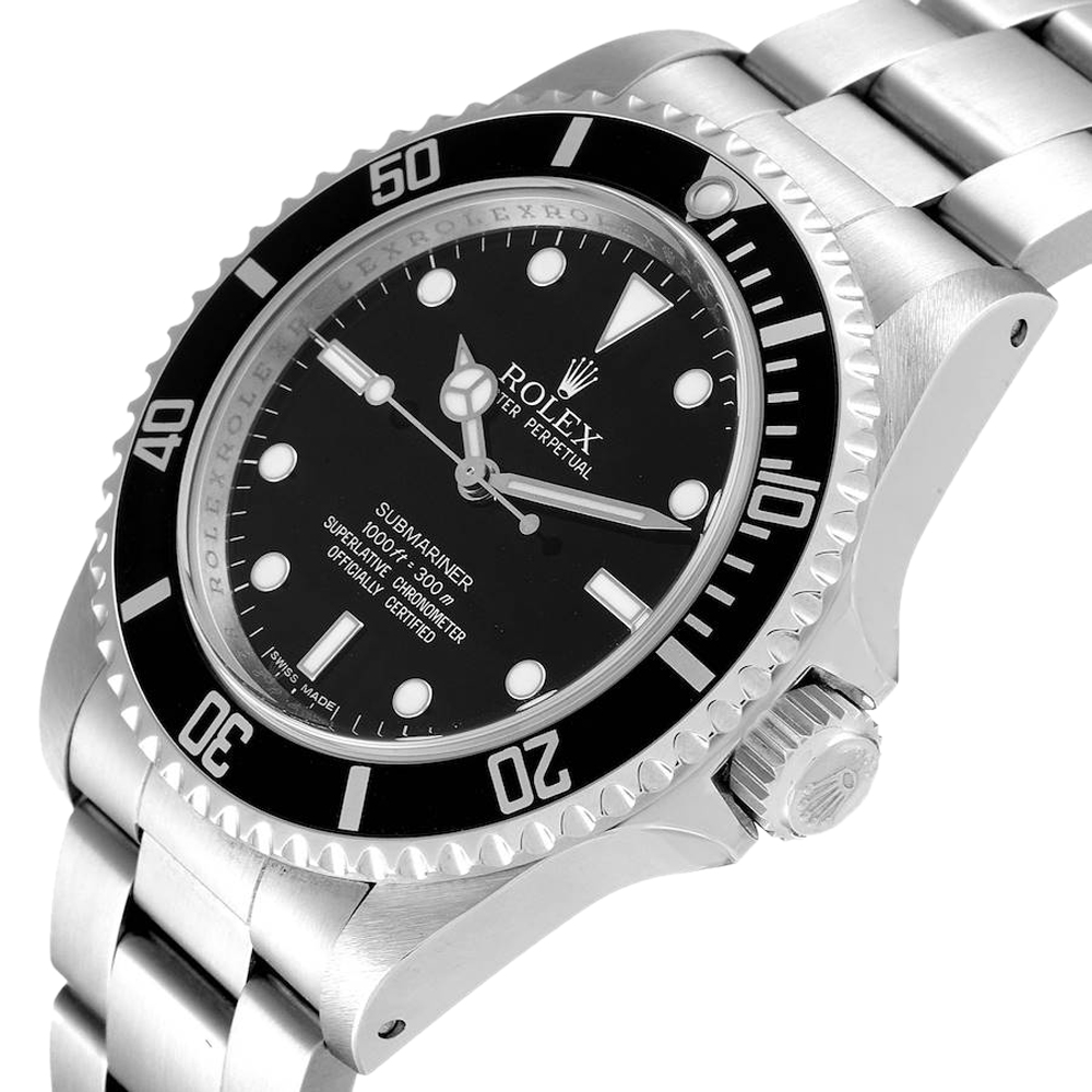 

Rolex Black Stainless Steel Submariner 14060 Men's Wristwatch 40 MM