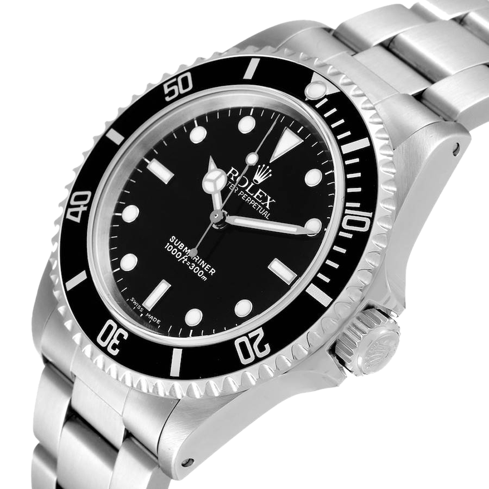 

Rolex Black Stainless Steel Submariner 14060 Men's Wristwatch 40 MM