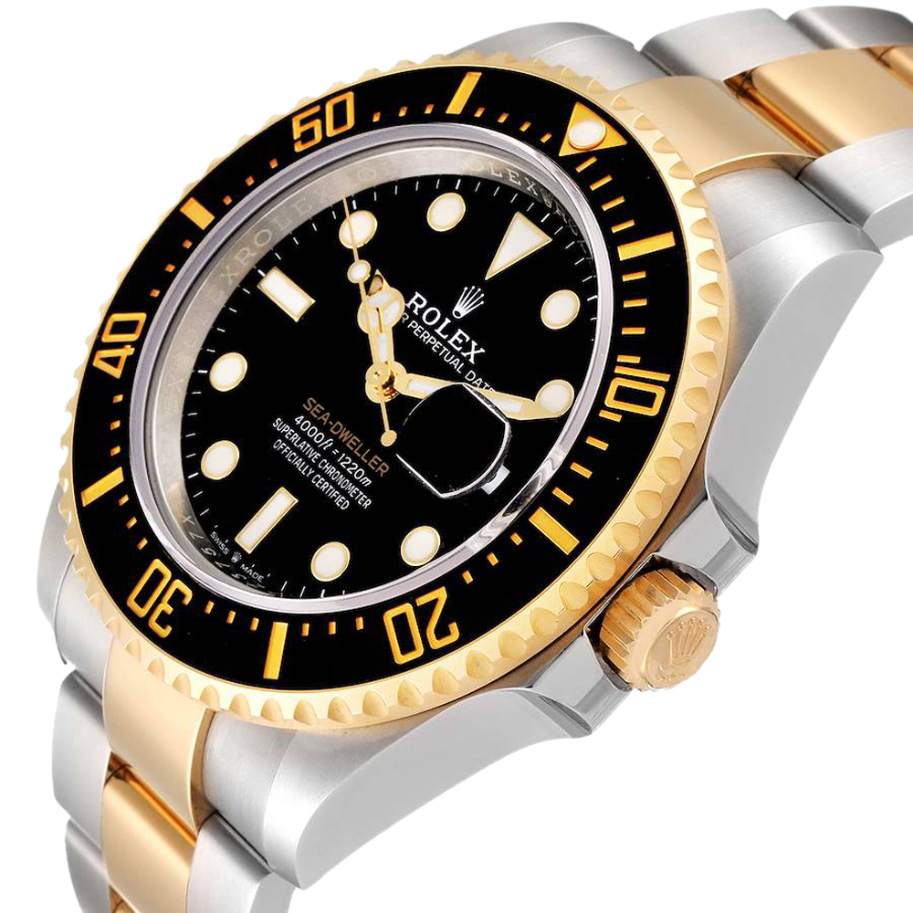 

Rolex Black 18K Yellow Gold And Stainless Steel Seadweller 126603 Men's Wristwatch 43 MM