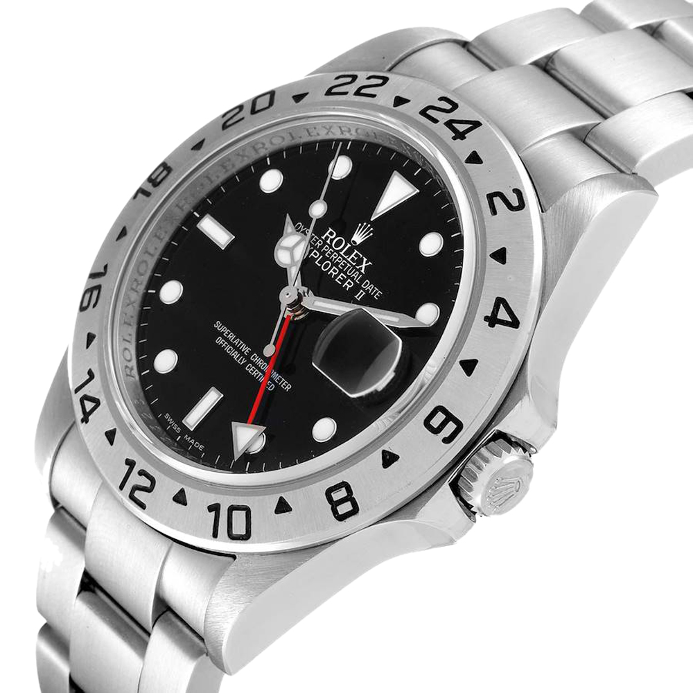 

Rolex Black Stainless Steel Explorer II 16570 Men's Wristwatch 40 MM