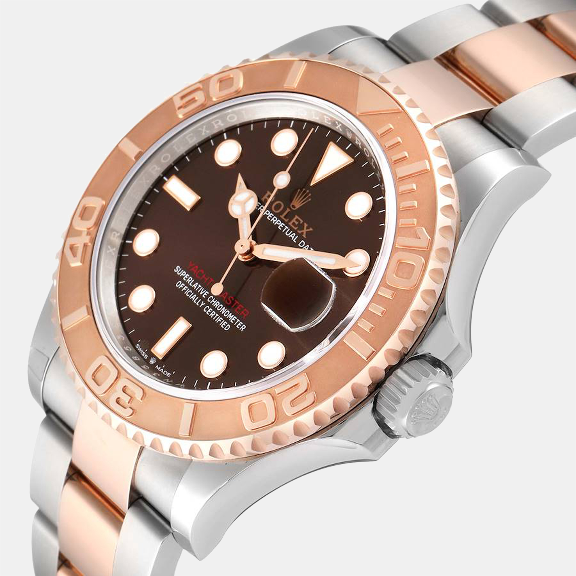 

Rolex Brown 18K Rose Gold And Stainless Steel Yacht-Master 126621 Automatic Men's Wristwatch 40 mm