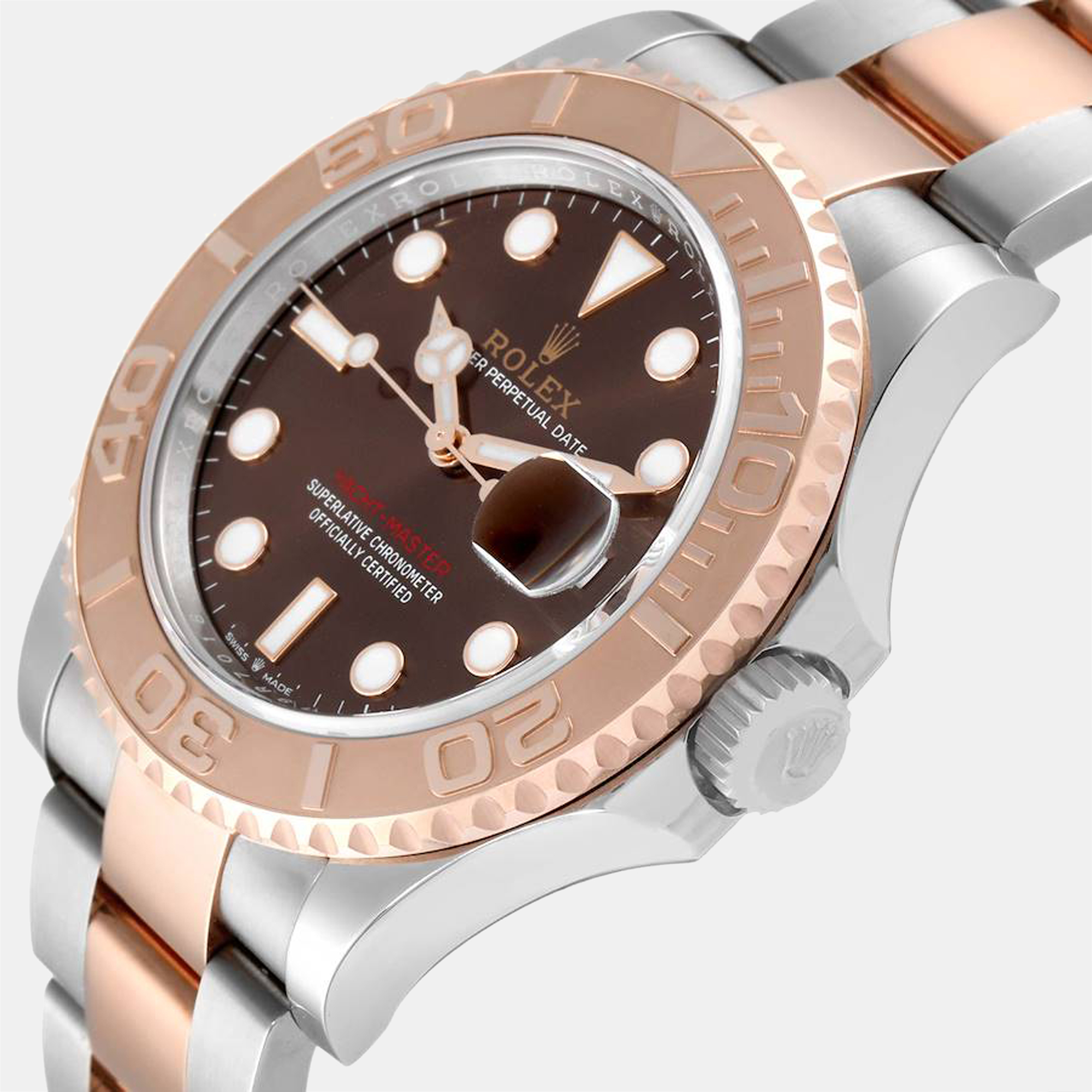 

Rolex Black 18K Rose Gold And Stainless Steel Yacht-Master 126621 Automatic Men's Wristwatch 40 mm