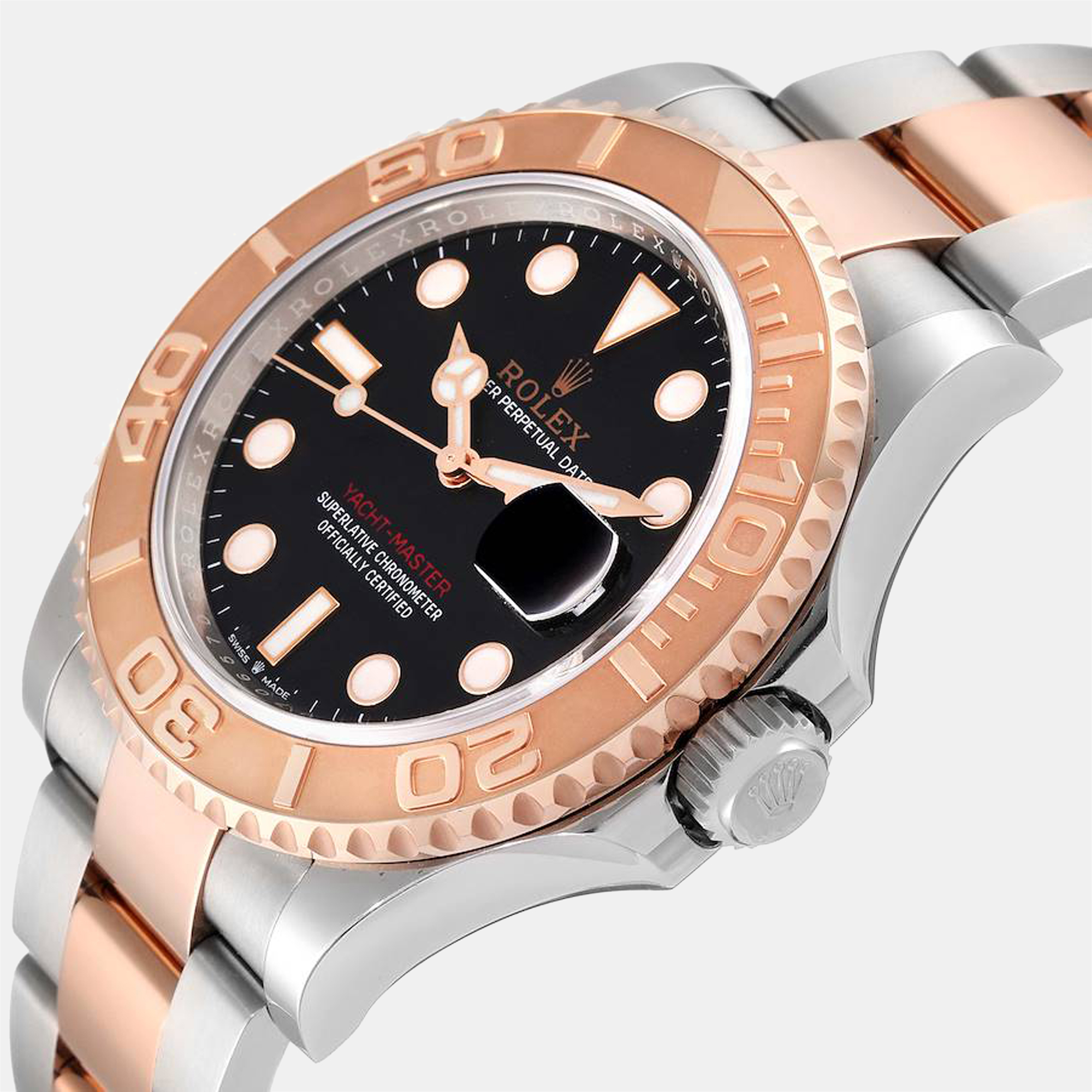 

Rolex Black 18K Rose Gold And Stainless Steel Yacht-Master 126621 Automatic Men's Wristwatch 40 mm